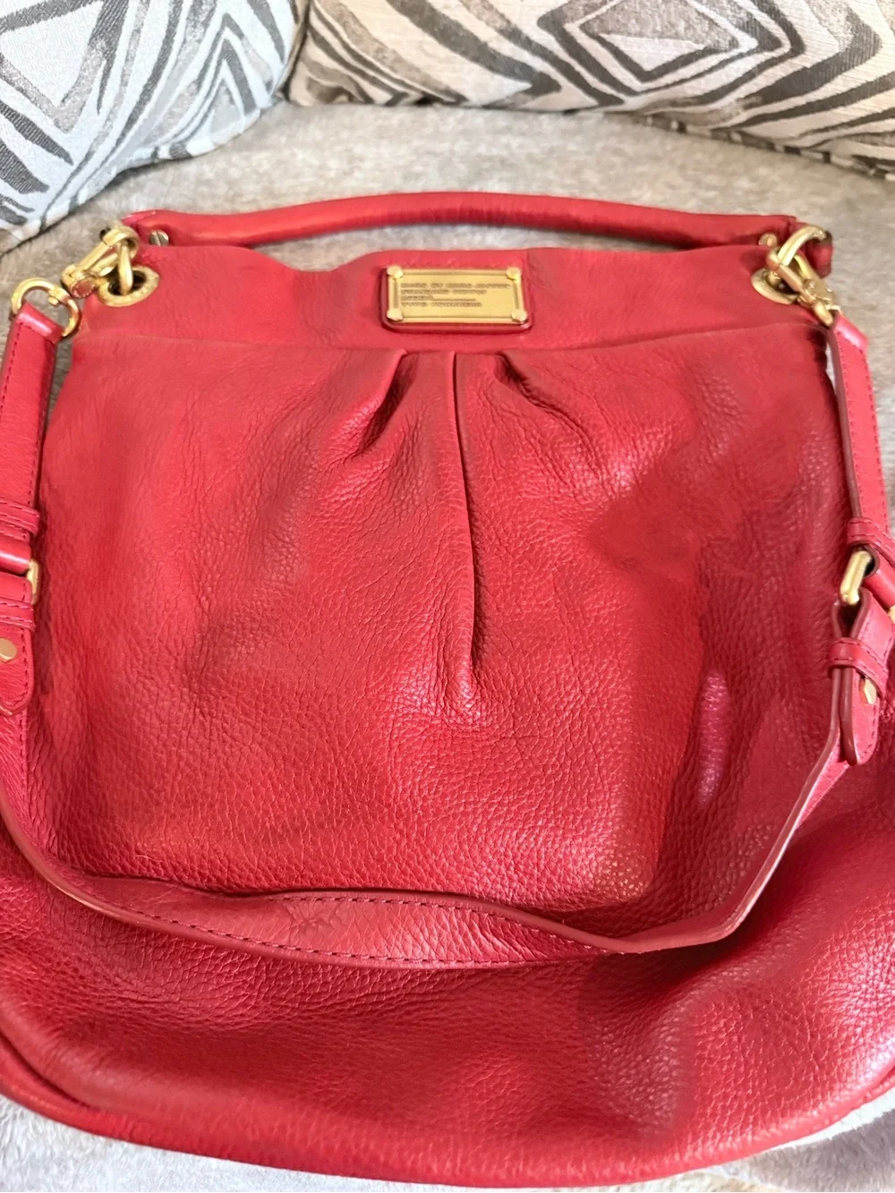 Marc by Marc Jacobs Pebbled Leather Crossbody with Gold Plaque